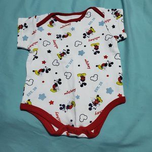 Onesie Disney Mickey Mouse White Est 28